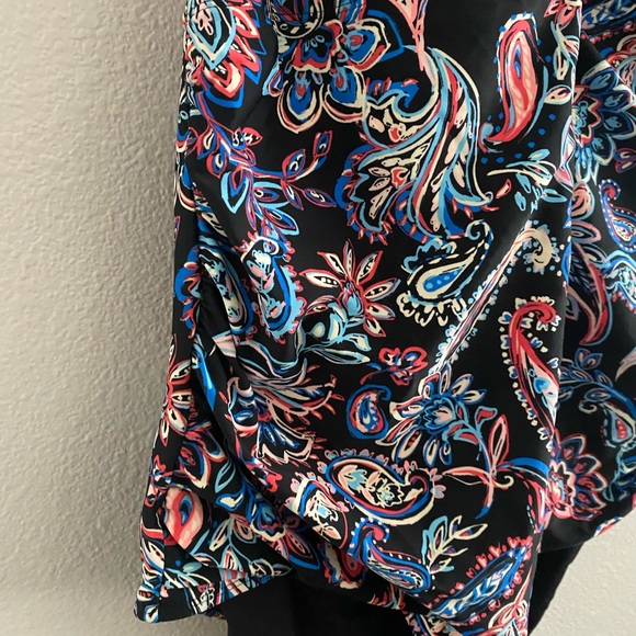 Time & Tru Women’s Halter V-neck Paisley 1Pc Swimsuit Plus Size 2X (20W-22W) NEW - Picture 7 of 8